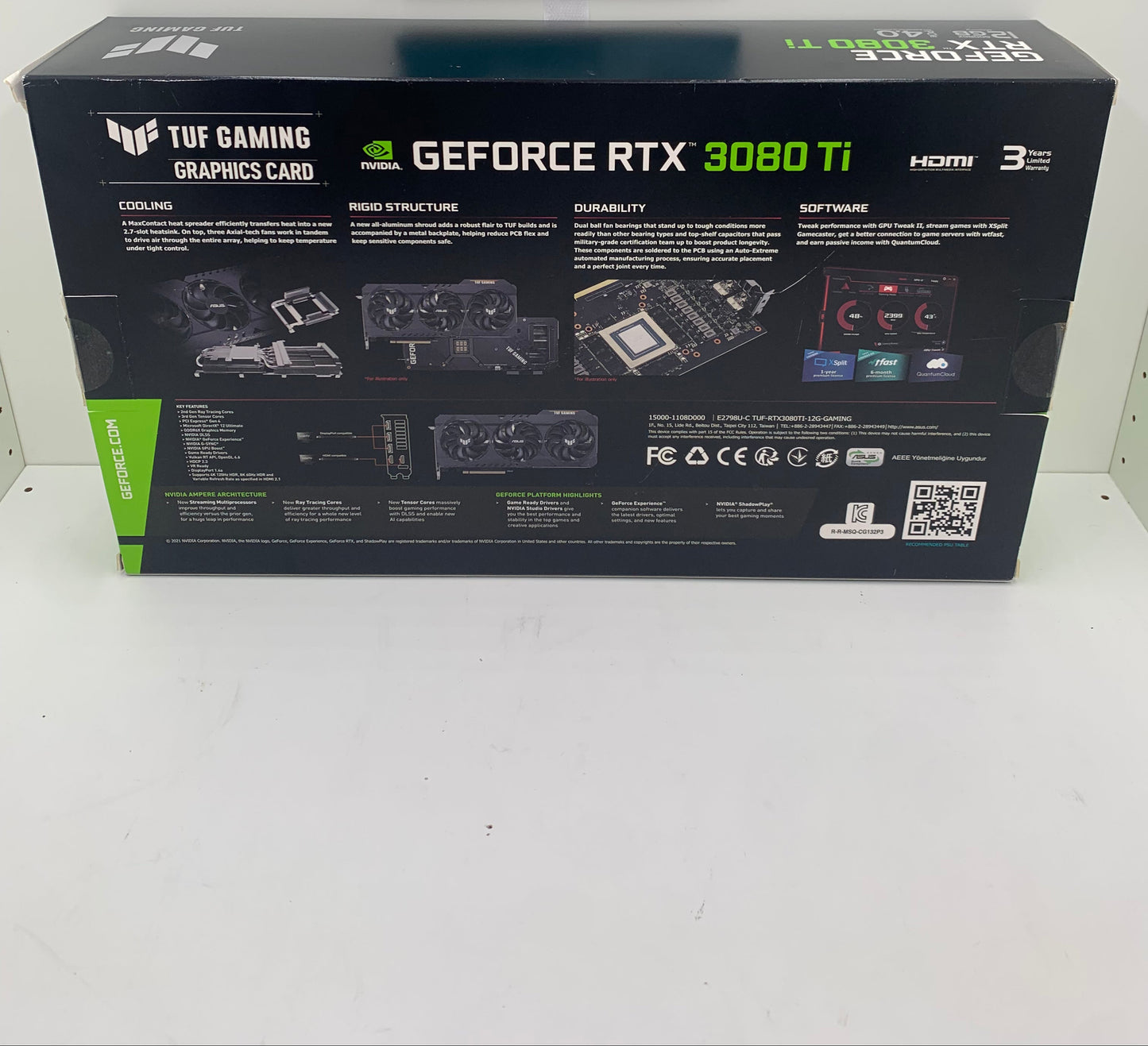 Used ASUS Nvidia GeForce RTX 3080 Ti TUF Gaming 12GB GDDR6X - A -